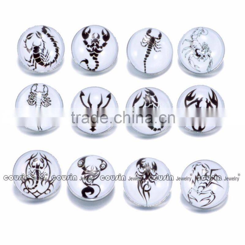 18mm Glass snap button Cutomized for interchangeable charm jewelry fit snap button Jewelry Cousin jewelry