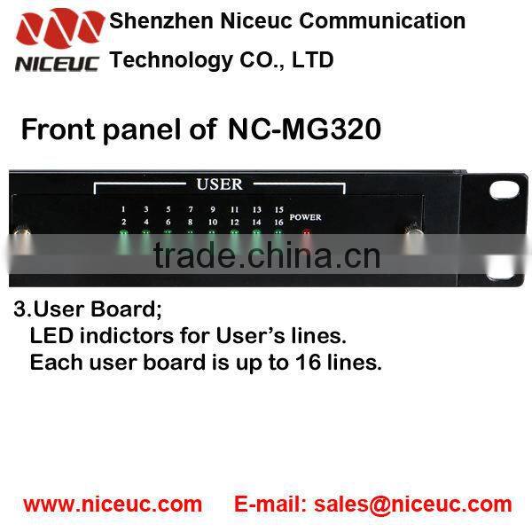 16,24,32 fxs fxo port VOIP gateway to SIP