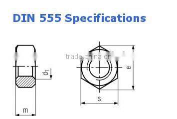din 555 heavy duty plain hex nuts (DIN 555)