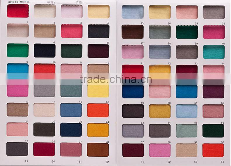 2016 Special Supply 100% Cotton Slub Knitted Hosiery Fabric 2*2 rib