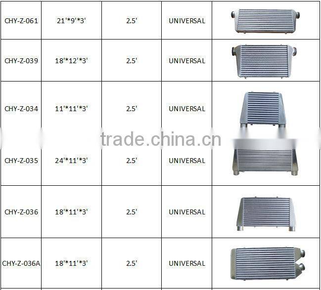 racing car front mount universal Intercooler
