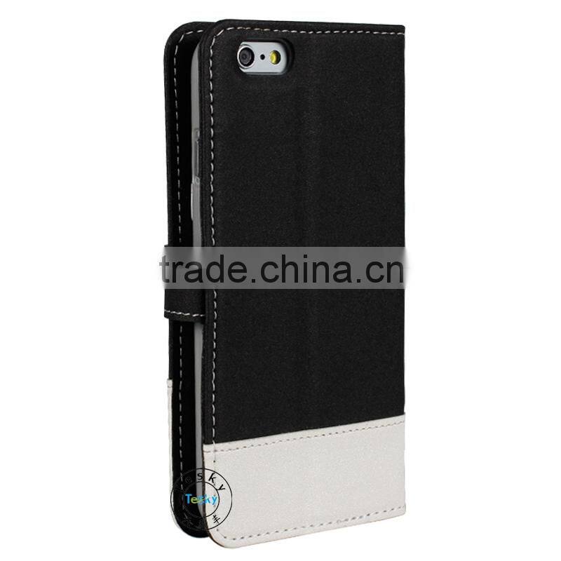 For Iphone 6 Case, Magnetic Button Leather Phone Case Cover For Iphone 6