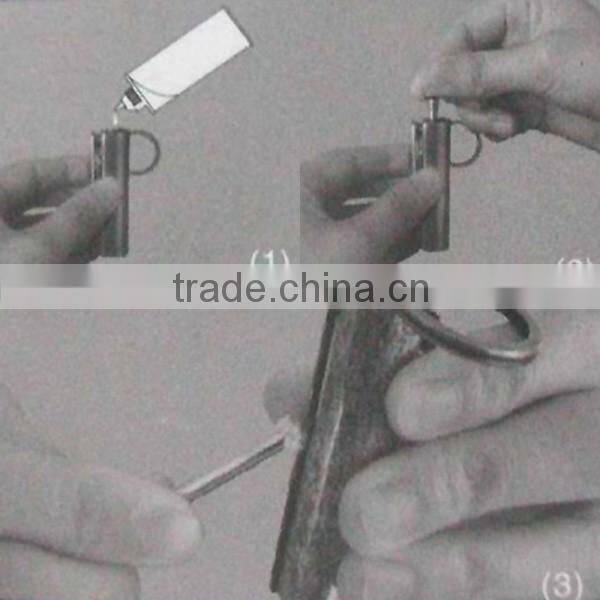 Waterproof Outdoor Camping Metal Permanent Match Striker Lighter with Key Chain Survival Matches Silver