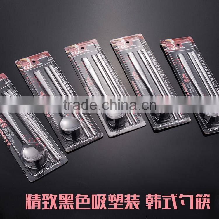 Korean stainless steel spoon and chopstick set,single sales is ok