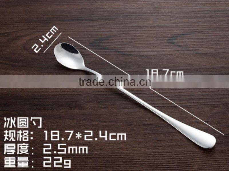 Stainless long handle spoon with mirror polishing Factoy directly in Jieyang