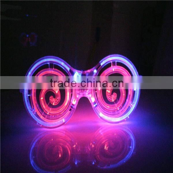 plastic flashing led glasses with flashlight glasses with led for party