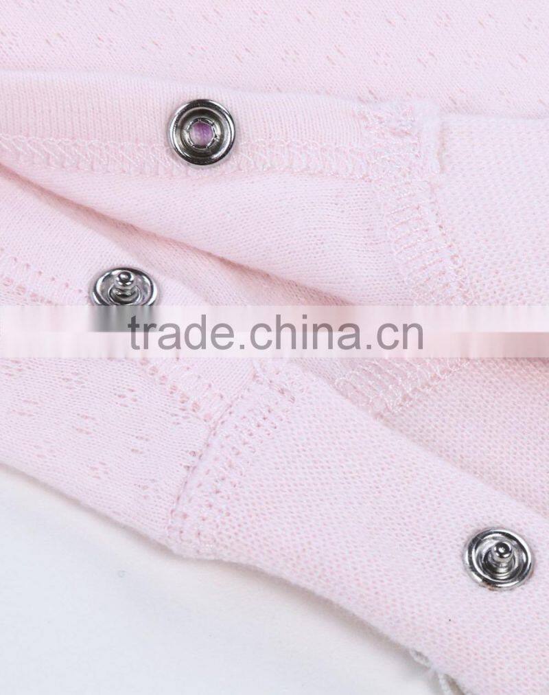 New infant design soft cotton pink plain baby sleepwear baby winter romper