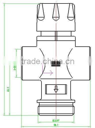 China manufacturer brass hot water mixing valve for solar heater (DN32)