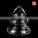 Handmade Clear Glass Bell Jar with Lid