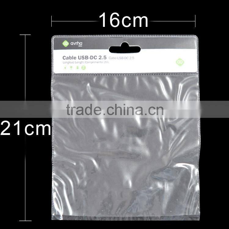 paper card header printing clear pvc materials plastic header bag