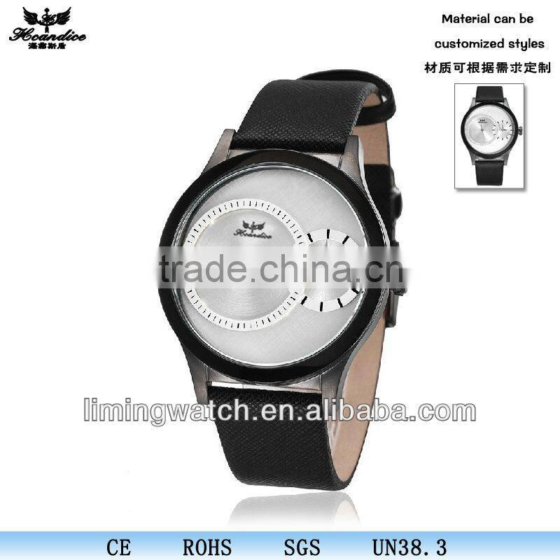 SP-2404 Black leather strap silver dial orient wrist watch