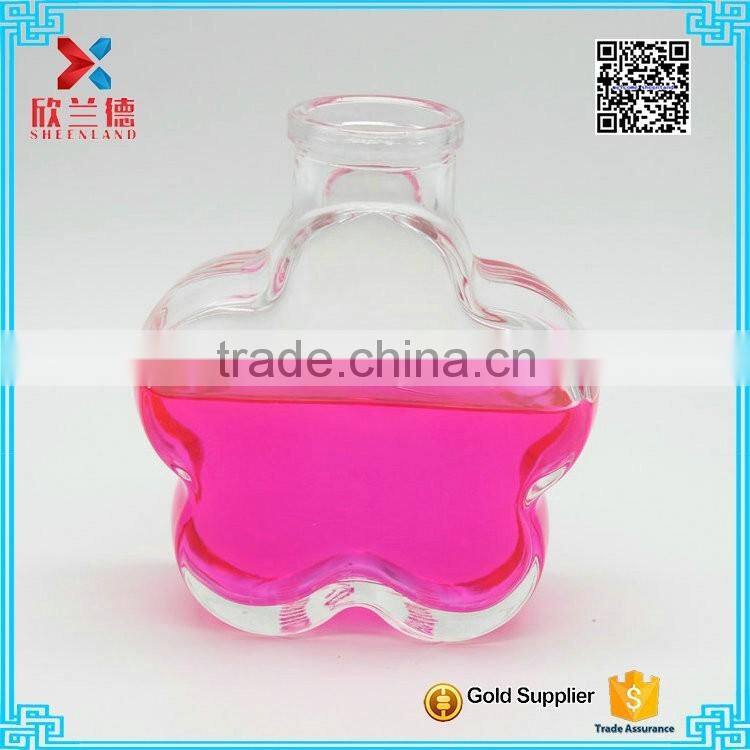 wholesale Gift use empty 120ml star shape wishing bottle with wooden cork
