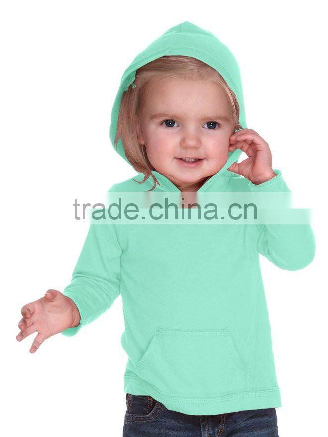 LuoQi OEM Fancy Design Baby hoodie/100% Cotton Long Sleeve Pullover/Custom Wholesale Children Plain Hoodies For Kids