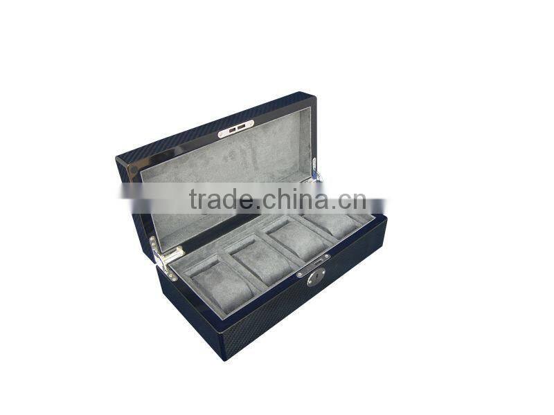 2013 New Product Gloss Finishing Carbon fiber Watch Display Case