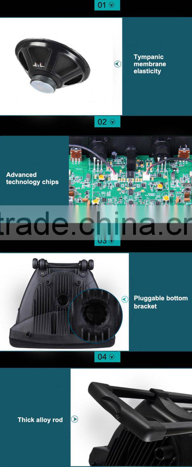 2015 whole sale 100W ABS black portable wireless pa amplifier with best price