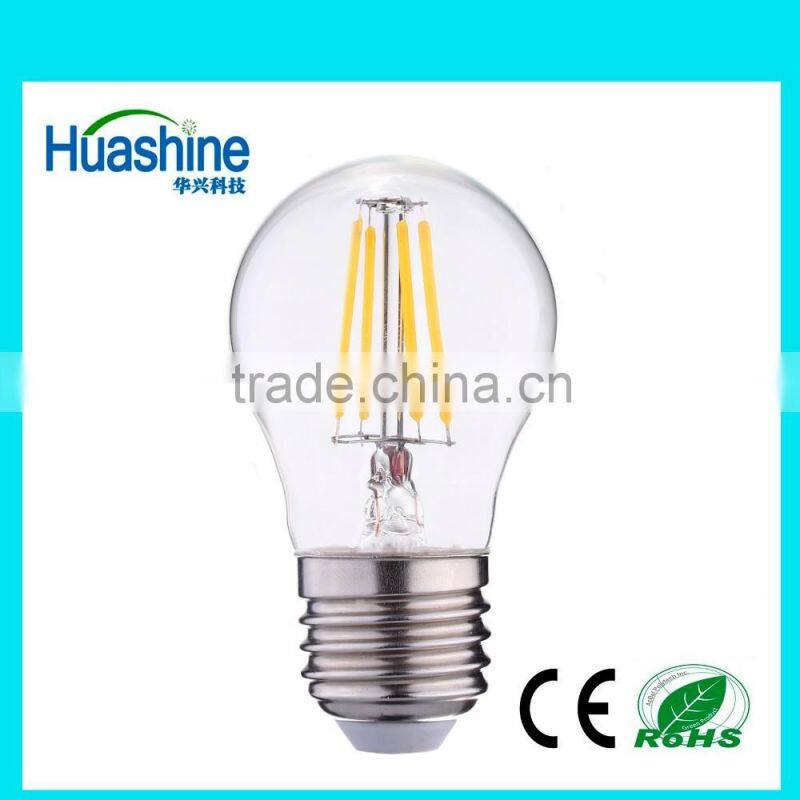 2016 new G45 E27 filament G45-2H 3W led e27 3w dimmable led filament led filament bulb