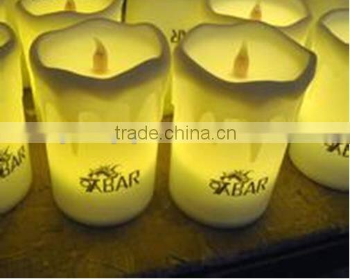 rechargable battery operated wedding party night club bar glowing light up led portable candle table lamp