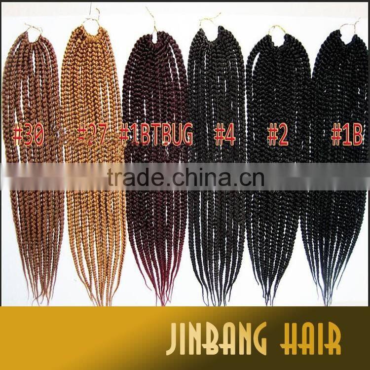 New arrival design high quality wholesale 24inch 105g synthetic hair individual handmade box braid