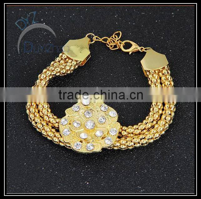 wholesale gold plated colored gemstone jewelry set in China