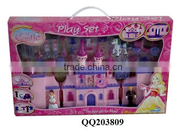 Girls beautiful toy castle play set