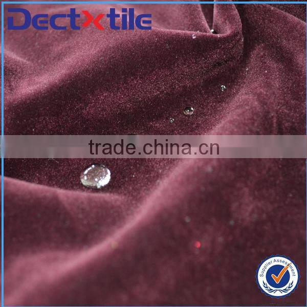 guaranteed plain polyester waterproof flock fabric made in China!