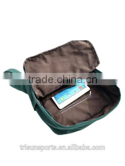 Fabric backpack teenage printing backpack with two layer bag Fitness factory directly