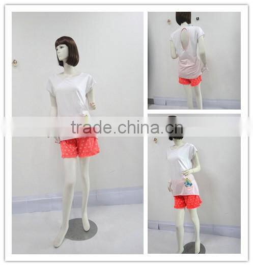 Leisure simple Behind the small sexy with refreshingly loving heart shorts pajamas women