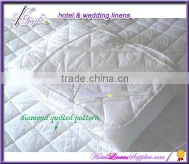 queen mattress pads with corner elastic stripes, white mattress pads for hotels, motels, spas