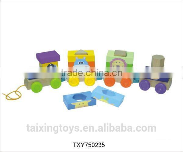 New DIY Wooden Stacking/Folding Cup Blocks Kids Educational Toys