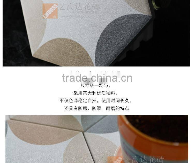 100*200*175mm hexagon glazed porcelain tile kitchen mosaic floor tile