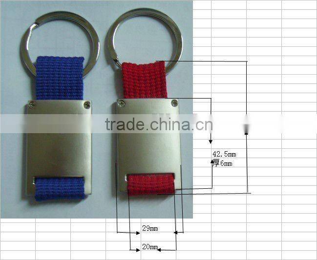 KAPTAN metal keyring with ribbon
