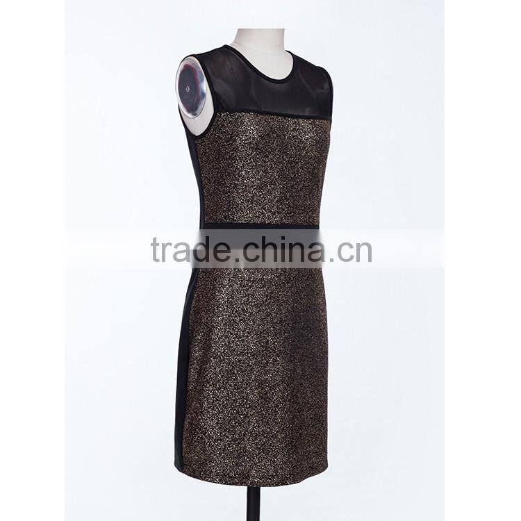 2016 guangzhou new arrival fashion designs western fashion dress sleeveless mini beautiful summer dress