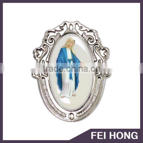 Promotion decor silver/gold plating digital printing enamel pin for souvenir
