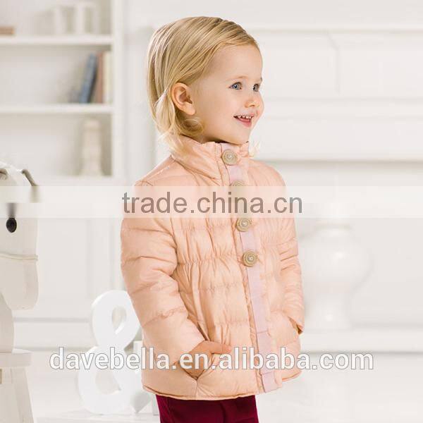 DB1597 dave bella 2014 winter infant coat baby wadded jacket padded jacket outwear winter coat jacket down coat outwear