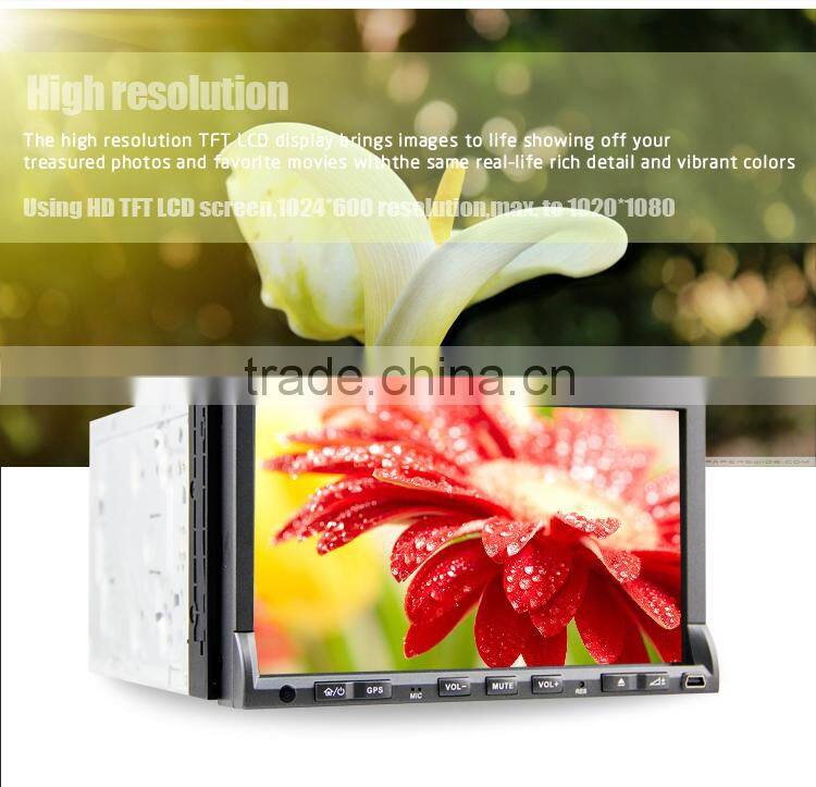 DJ7019 Hot-selling 7inch two din in-dash HD TFT digital panel car dvd player car radio car gps car audio for all universal cars