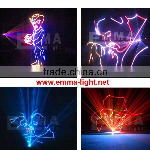 Free shipping 2w laser rgb full color 2.5w rgb laser Animation Laser Show DJ Light DMX / ILDA signal