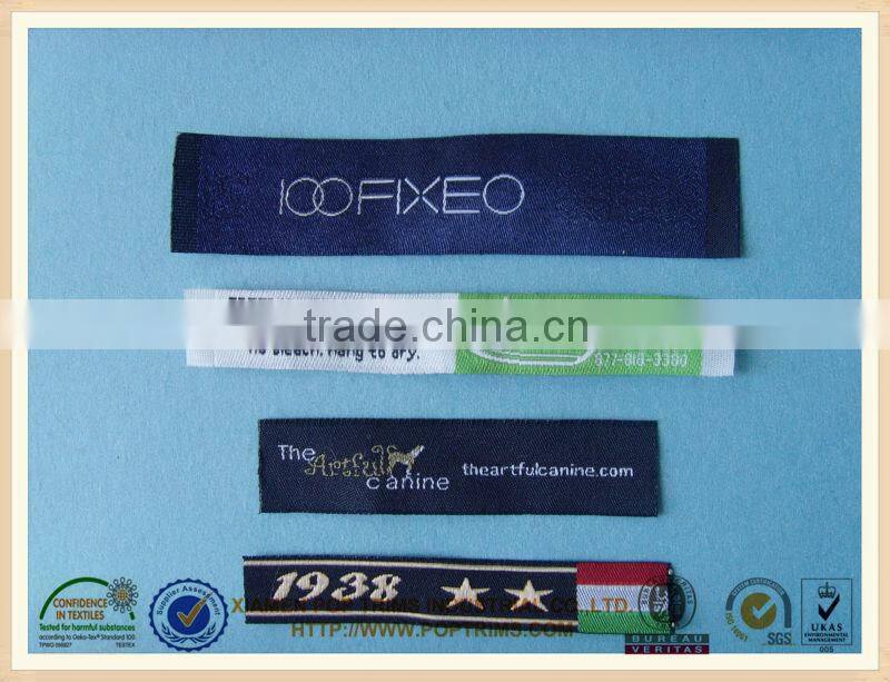 Professional manufacture custom garment label for OEM