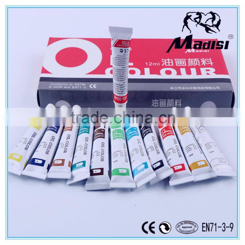 12ml factory supply good quality oil painting set