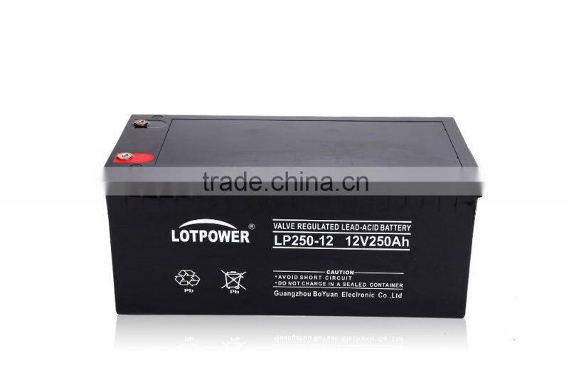 Newest 12v 250ah Rechargeable Gel battery for DC Panel