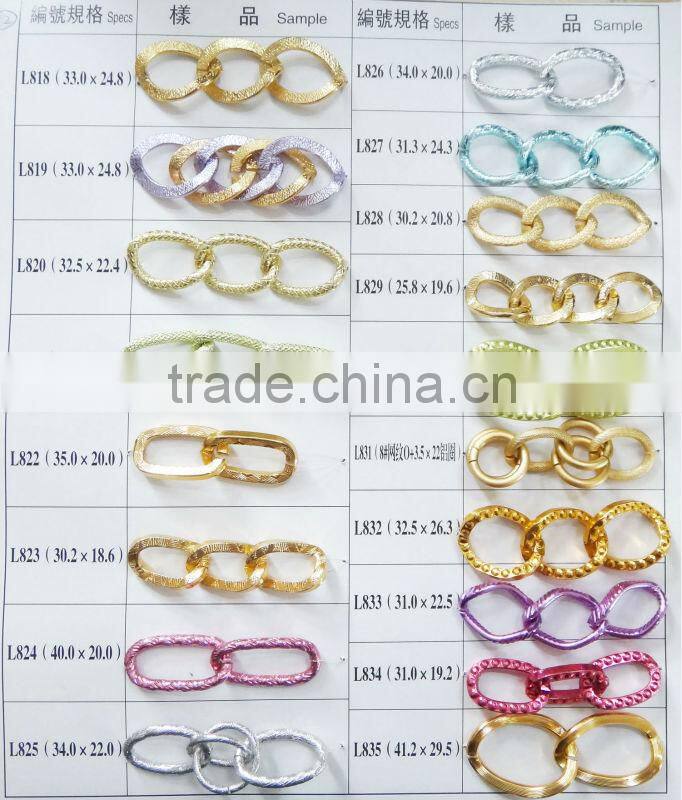 New design Spray painted chain curb shape aluminium chain