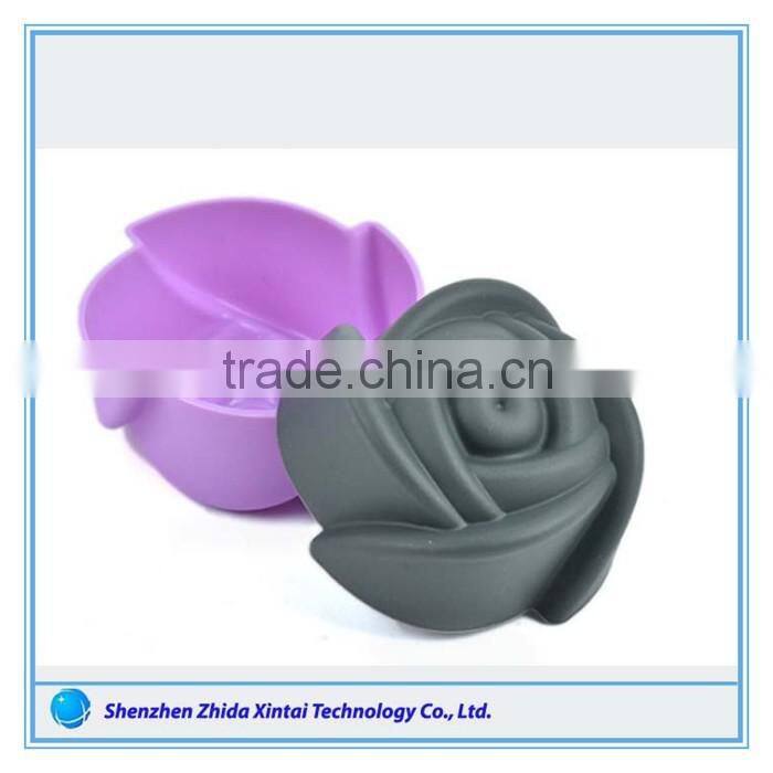 Cheap Silicone Rose Flower Baking Cake Pan Mold