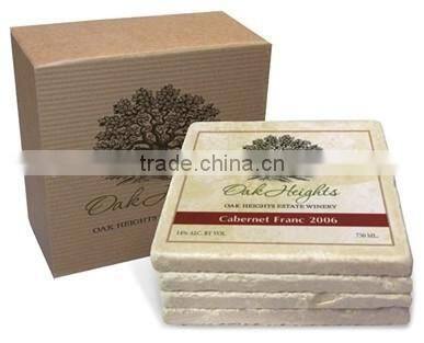 White marble coaster with cork piece