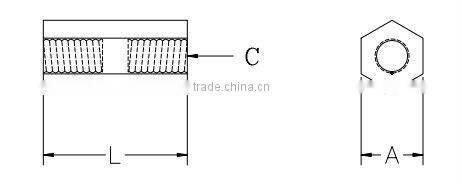 Nylon female hex spacer