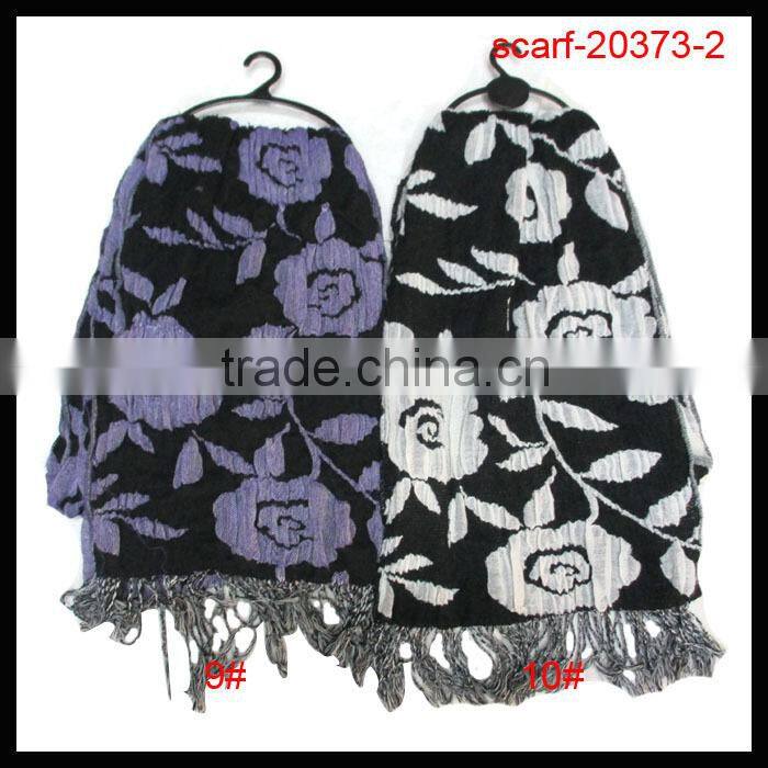 pashmina jacquard polyester fashion scarf/shawl