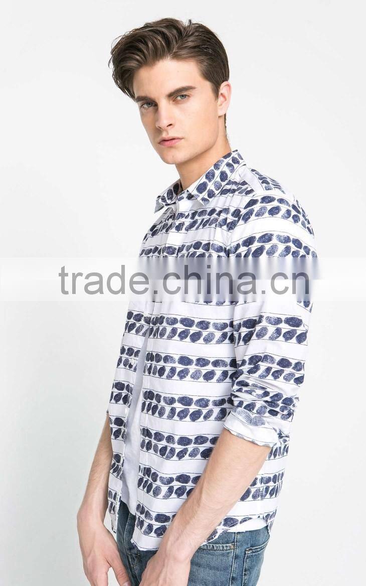 Men's Latest Fashion Printed Long Sleeve Shirts