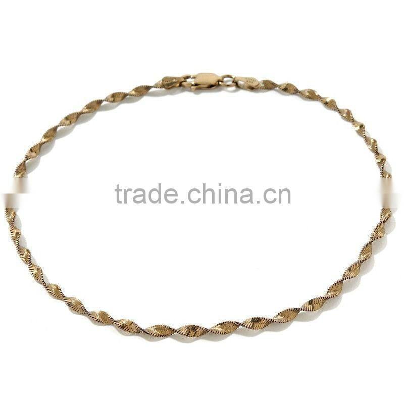 Stainless Steel link Twisted Herringbone Anklet bracelet Manufacturer & Factory & Supplier