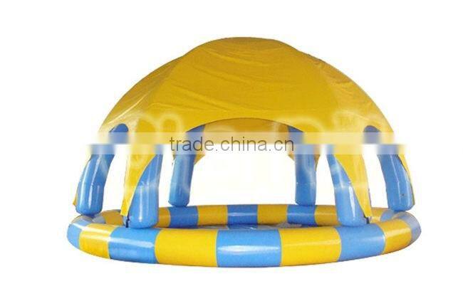 2016 unique design large inflatable swimming pool with dome for sale, inflatable swimming pool cover