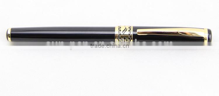 gold plated black ball point pen