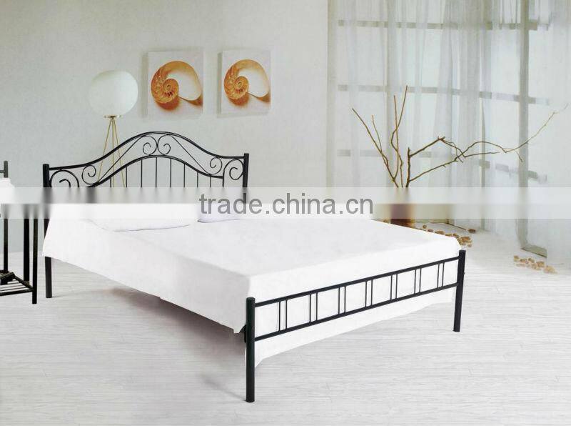 low footboard queen size metal home bed