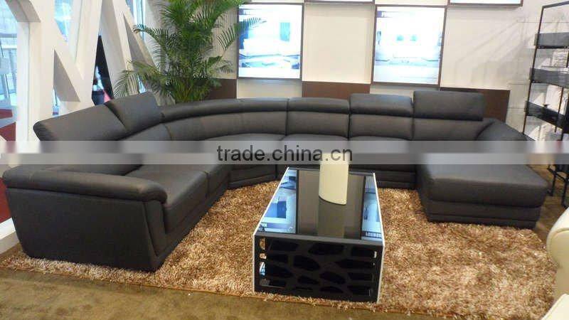 Italian design circular sectional sofa in pu